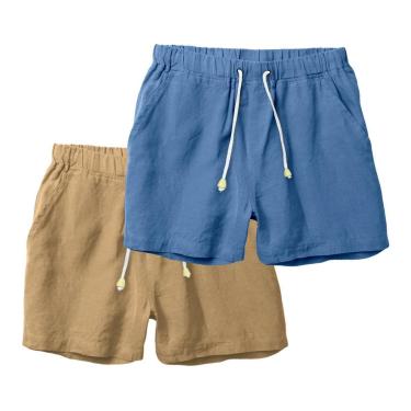 Imagem de Kit 2 Shorts Linho Premium Bermuda Masculina Moderno e Leve-Masculino