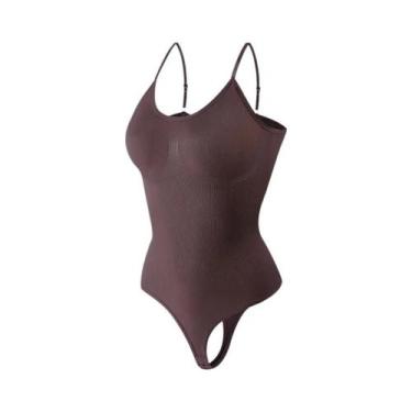 Imagem de Body Modelador Feminino Sem Costura Com Controle Abdominal, Estilo Faj