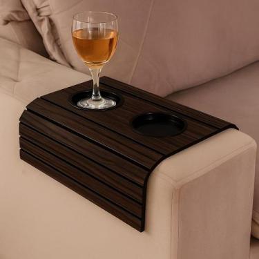 Imagem de Esteira com 2 Porta Copo Apoio de Braço para Sofá - OPPS, Tabaco