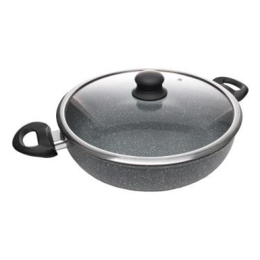 Imagem de Wok de Indução com Tampa de Vidro 28cm Granilite Cinza Wolff
