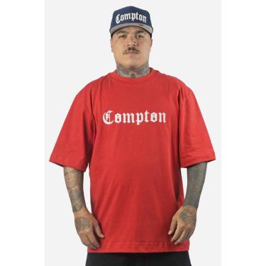 Imagem de Camiseta Compton Oversized New Logo Furtacor Vermelha-Masculino