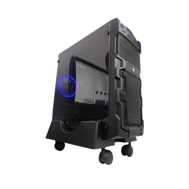 Imagem de Suporte Porta Gabinete CPU Carrinho Ajustável Com Rodinha - TMTSUPORTE