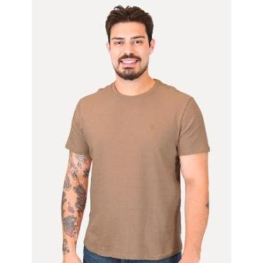 Imagem de Camiseta Calvin Klein Jeans Masculina Soft CK Logo Caqui Médio-Masculino
