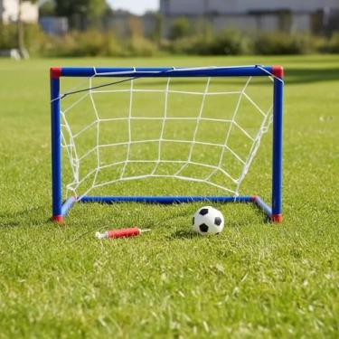 Imagem de Mini Gol de Futebol Brinquedo Infantil com Bola e Bomba Ar - DDG