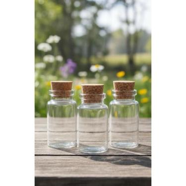 Imagem de 50 Frascos Vidro 15ml C/ Rolha - Ideal Lembrancinhas & Sais - Congratu