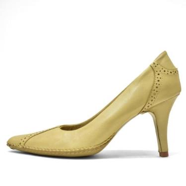 Imagem de Sapato Scarpin Couro Picotado Nude - Hungria - Elisabete Guimarães, Nu