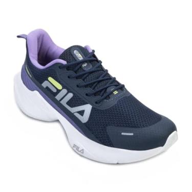 Imagem de Tenis Fila Progress Lite Feminino,Marinho/Roxo/Amarelo,34