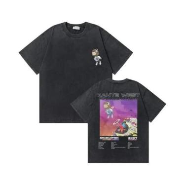 Imagem de Camiseta Masculina Oversized Vintage Kanye West Com Estampa De Urso De