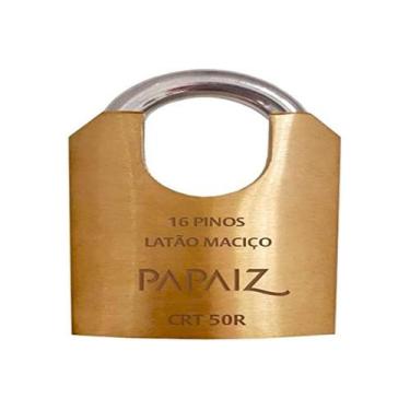 Imagem de Cadeado crt50mm chave tetra cabeca de latao(com protecao anti corte) p