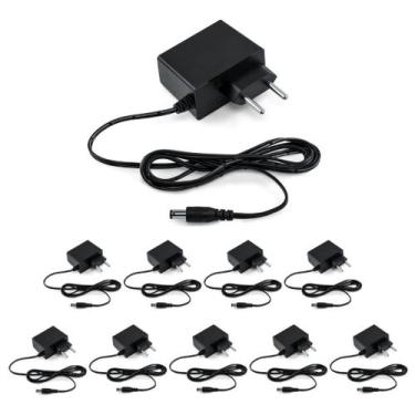 Imagem de Kit 10 Fontes de Alimentação para CFTV 12V 500ma EF 12 SEG Intelbras