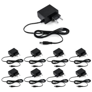 Imagem de Kit 9 Fontes de Alimentação para CFTV 12V 500ma EF 12 SEG Intelbras