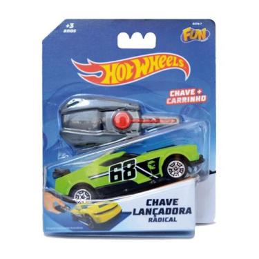 Imagem de Lançador Chave Radical Hot Wheels Carro Verde F00034 - Fun - Fun Divir
