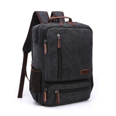 Imagem de Mochila De Lona Executiva Para Notebook Resistente Viagem - Zafin, Pre