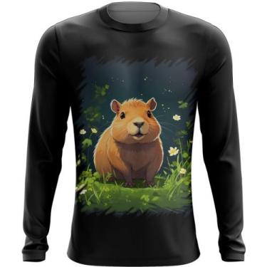 Imagem de Camiseta Manga Longa Capivara do Bem Animalzinho 7 - Kasubeck Store®, 