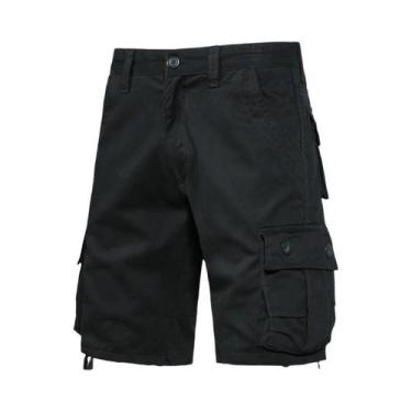 Imagem de Bermudas Casuais Masculinas Em Camuflagem, Soltas, De Algodão, Para Es
