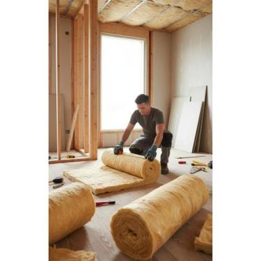 Imagem de Kit 3 Manta Lã Vidro Isolamento Termo Acústico (100-120cm) - Congratul