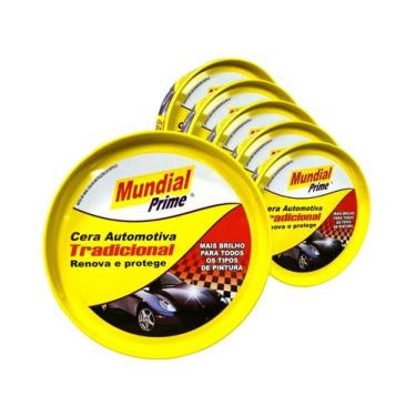 Imagem de Kit 6 Cera Automotiva Tradicional Renova e Protege Mundial Prime 200G
