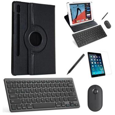 Imagem de Capa 360 Preto Teclado, Mouse Pel, Stylus Galaxy Tab S8 X706 - BD Net 