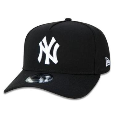 Imagem de BONE 9FORTY A-FRAME SNAPBACK ABA CURVA MLB NEW YORK YANKEES ABA CURVA SNAPBACK PRETO NEW ERA-Masculino