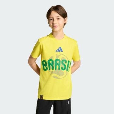 Imagem de Camiseta Infantil Brasil Adidas Copa Do Mundo Da Fifa 2026-Unissex
