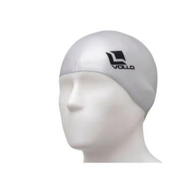 Imagem de Touca de Natação de Silicone - Prata - Vollo Sports, Prata