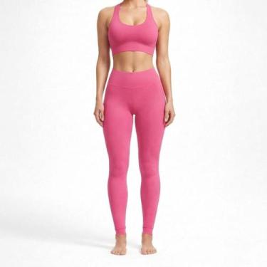 Imagem de Calça Legging Selene Sem Costura Cintura Alta Fitness Academia Modelad