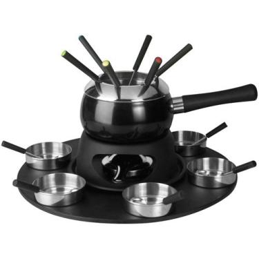 Imagem de Jogo De Fondue Carrossel 23 Peças Ramequins Panela Colheres Garfos Dom
