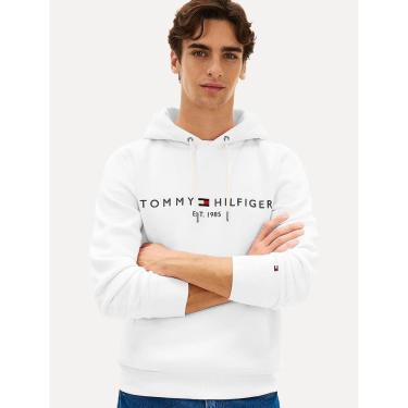 Imagem de Moletom Tommy Hilfiger Masculino Essential Fleece Crewneck Flag Branco-Masculino