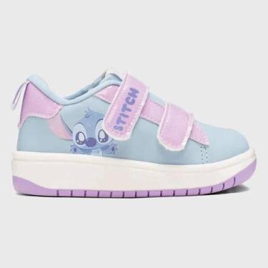 Imagem de Tênis Disney Stitch tiras autocolantes - Infantil - Azul - 22, Azul, 2
