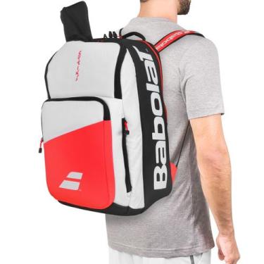 Imagem de Mochila Raqueteira Babolat Pure Strike Branco Vermelha 3 Raq