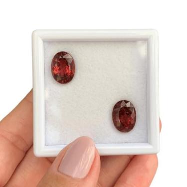 Imagem de Turmalina Rubelita Oval Par 11,45ct - ENE2ESE