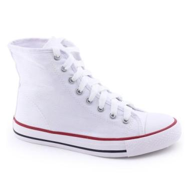Imagem de Tênis Botinha Unissex ST0144 Canvas HI Cano alto Street Star, Branco, 