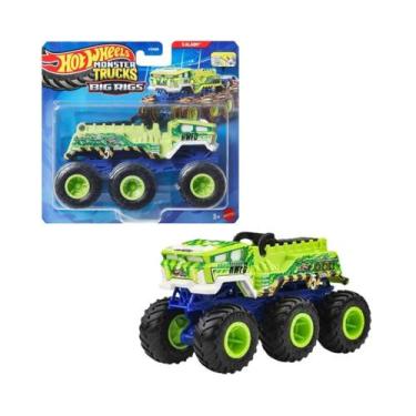 Imagem de Hot wheels monster trucks big rigs 5 alarm verde - mattel jch45/hwn86