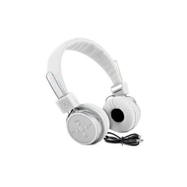 Imagem de Headfone bluetooth  sem fio micro sd fm p2  kp-367 branco