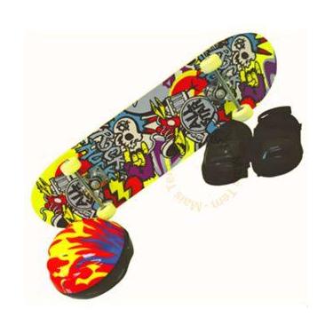 Imagem de Skate Infantil Semi Profissional Shape Lixa Estampado Suporta até 50kg