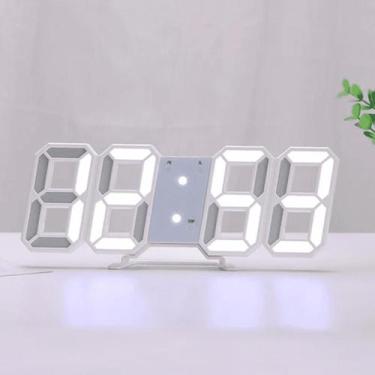 Imagem de Relógio Digital LED 3D Despertador com Termômetro Moderno - Minutobaby