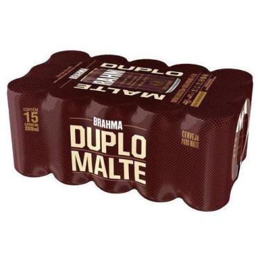 Imagem de Cerveja Brahma Duplo Malte Lager 15 Unidades  - Lata 269ml