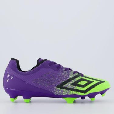 Imagem de Chuteira Umbro Velocita Décimo Premier Campo Roxo e Verde, 41