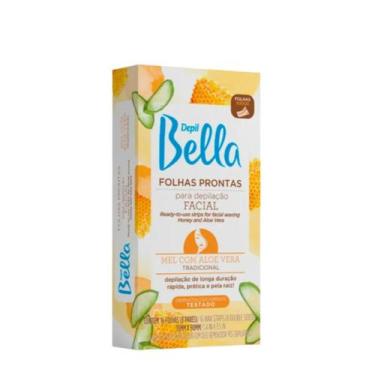 Imagem de Folhas Prontas Depil Bella para Depilação Facial Mel com Aloe Vera C/1