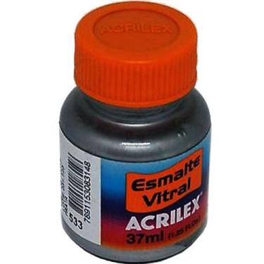 Imagem de Esmalte Vitral Acrilex Prata 37ML