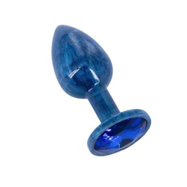 Imagem de Plug Anal de Luxo com Pedra Acrílico Azul- Tamanho P - sexy import