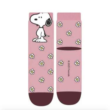 Imagem de Meia Soquete Infantil 3D Snoopy Rosa - Cia da Meia, Rosa, 23 a 26
