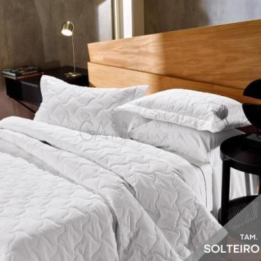 Imagem de Cobre Leito Hotel Solteiro 180 fios Branco  Madri  TEKA Profiline