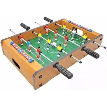 Imagem de Mini Mesa Pebolim MDF De Bancada 12 Jogadores 10x31x50 - Gici Imports