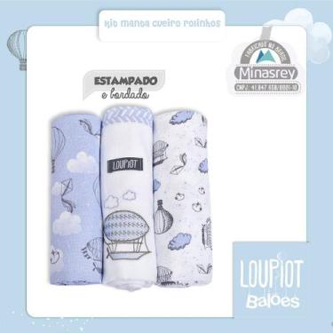 Imagem de Cueiro Loupiót Temas REF5220 Azul - 3 Unidades - MINASREY