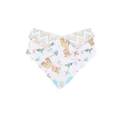 Imagem de Babador Bandana Dengo Chevron REF3675 Bege - Tecido 100% Algodão - MIN