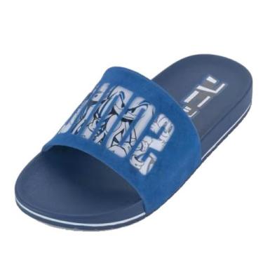 Imagem de Chinelo Menino Conforto Slide Sonic Spike 23009, Azul, Branco, 30