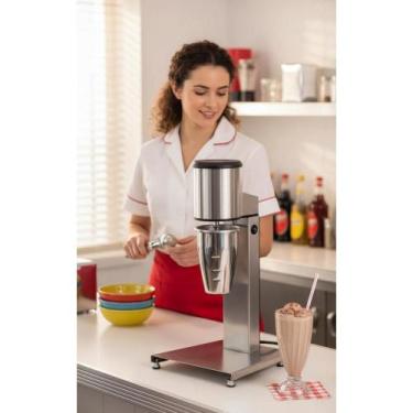 Imagem de Batedeira Milk Shake 500W Inox 450ml Profissional Potente - Congratula