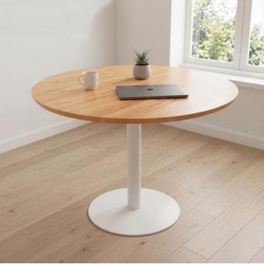 Imagem de Base de Mesa Jantar Metal Pintura Epóxi Branca Antiferrugem Alta Duraç