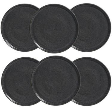Imagem de Conjunto 6 Pratos Rasos Sobremesa Basic Dove 19,5cm Porto Brasil Stone